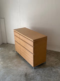 muji oak 3 tier wide chest drawer