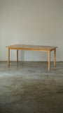 muji 6 seater solid oak dining table