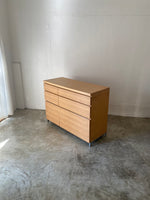 muji oak 3 tier wide chest drawer