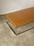 Oak and Chrome Coffee Table