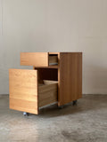 muji wooden desk cabinet