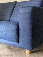 muji urethane pocket coil sofa (soft denim)