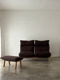 Muji 2 Seater High Back Reclining Chair w/ Ottoman