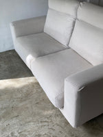 Muji 2.5 Seater High Back Feather Pocket Coil Sofa (white)