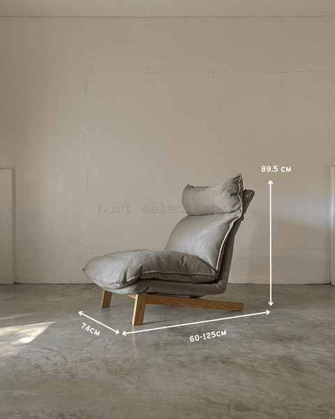 muji single high back reclining sofa gray Burt Select Shop