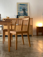 muji oak dining chairs set of 2