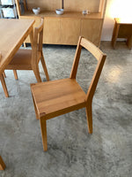 muji oak dining chairs set of 2