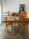 muji oak dining chairs set of 2