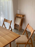 muji beech folding chairs set of 4