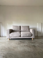 muji 2-seater pocket coil sofa (beige)