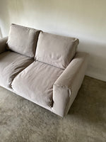 muji 2-seater pocket coil sofa (beige)