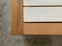 muji oak single storage bed