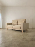 Muji 2.5 Seater High Back Feather Pocket Coil Sofa (Beige)