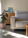 Muji 2.5 Seater High Back Feather Pocket Coil Sofa (Beige)