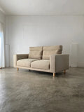 Muji 2.5 Seater High Back Feather Pocket Coil Sofa (Beige)