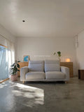 Muji 2.5 Seater High Back Feather Pocket Coil Sofa (Beige)
