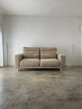 Muji 2.5 Seater High Back Feather Pocket Coil Sofa (Beige)