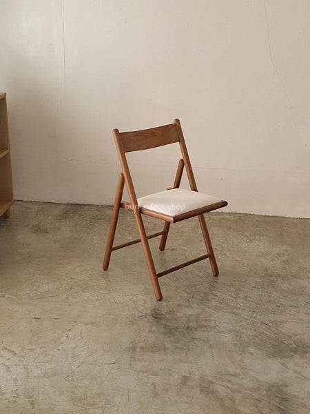 Muji Foldable Cushioned Chair (Walnut)