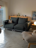 muji 2-seater pocket coil sofa (beige)