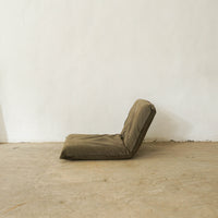 muji legless chair w/ brown canvas cover