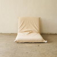 muji large legless chair w/ ecru canvas cover