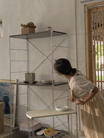 muji stainless unit shelf set