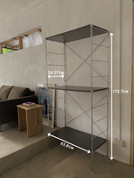 muji stainless unit shelf set