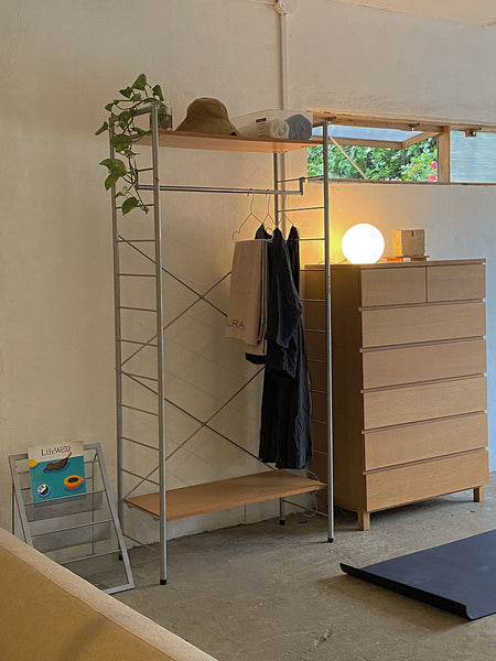 muji wardrobe unit shelf set