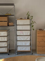 muji 6 - canvas stainless shelf set