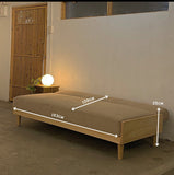 modern deco 3 - seater sofa bed oak base